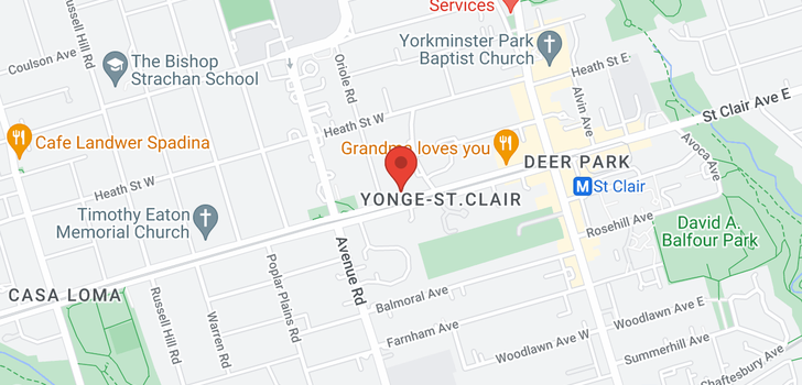 map of #201 -112 ST CLAIR AVE W